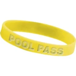 Custom Pool Pass Bracelet, Yellow, Adult, Package Of 100