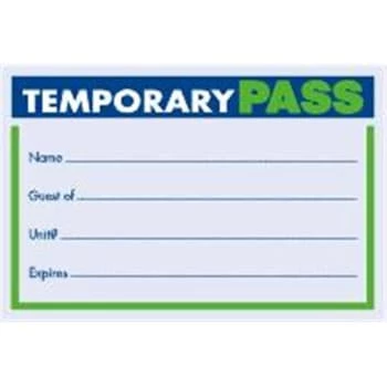 Hd Supply 3 X 2 In Rectangle Personalized Temporary Recreational Pass (100-Pack) - Image 2