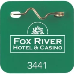 1.75 In. Square Pool Pass (Green) (100-Pack)