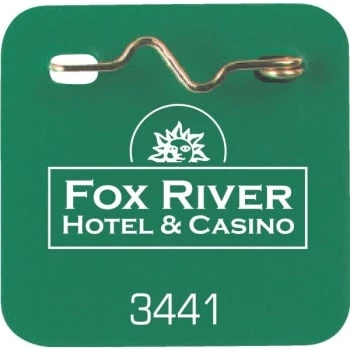 1.75 In. Square Pool Pass (Green) (100-Pack)