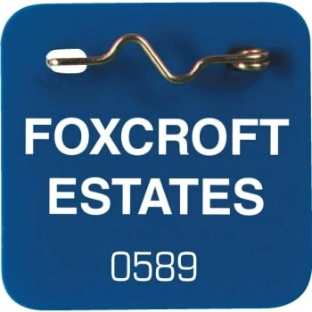 Hd Supply 1.75 X 1.75 In Blue Square Custom Vinyl Pool Pass (100-Pack)