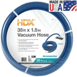 Hdx Spiral-Wound 35 Ft X 1-1/2 In Dia Swimming Pool Vacuum Hose For All Pools