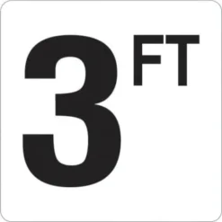 HD Supply 3 Ft Vinyl Pool Depth Marker Sign (White/Black)