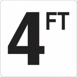 HD Supply 4 Ft Vinyl Pool Depth Marker Sign (White/Black)