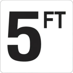 HD Supply 5 Ft Vinyl Pool Depth Marker Sign (White/Black)