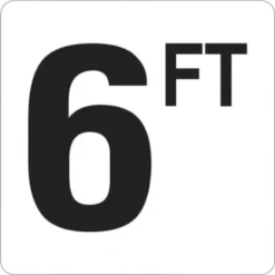 HD Supply 6 Ft Vinyl Pool Depth Marker Sign (White/Black)