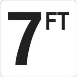 HD Supply 7 Ft Vinyl Pool Depth Marker Sign (White/Black)