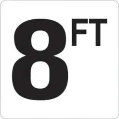 HD Supply 8 Ft Vinyl Pool Depth Marker Sign (White/Black)