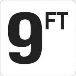 HD Supply 9 Ft Vinyl Pool Depth Marker Sign (White/Black)