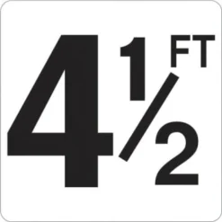 HD Supply 4-1/2 Ft Vinyl Pool Depth Marker Sign (White/Black)