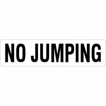 HD Supply 24 X 6 In Vinyl No Jumping Pool Marker Sign (White)