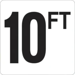 HD Supply 10 Ft Vinyl Pool Depth Marker Sign (White/Black)